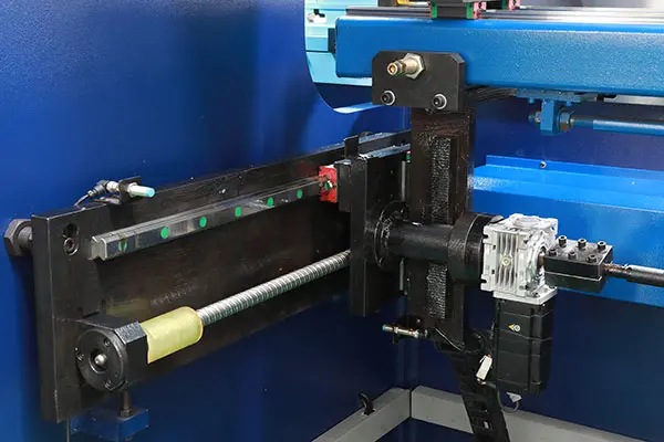 Linear guide ball screw back gauge