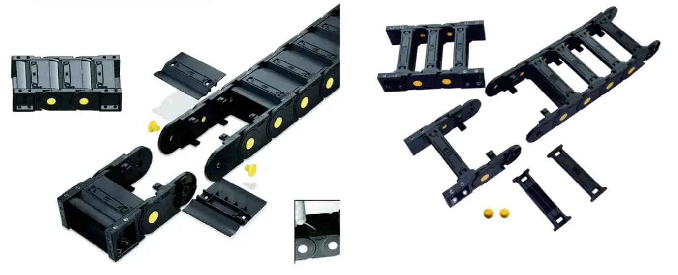 Plastic towline for cnc machine tool